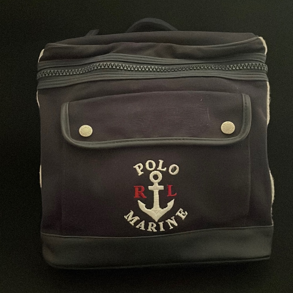 Vintage Polo Sport Ralph Lauren RL Polo Marine Mini Backpack Navy Blue